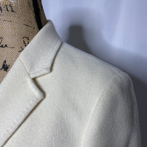 Brooks Brothers Ivory Wool Angora Blazer Jacket - Picture 3 of 12